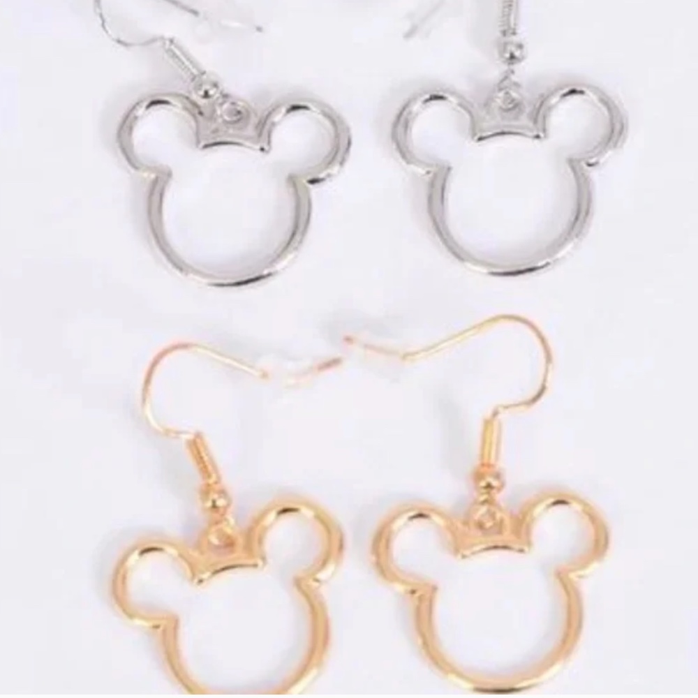 NWT Disney Mickey Mouse Earrings in Gold or Silver for Pierced Ears!